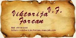 Viktorija Forcan vizit kartica